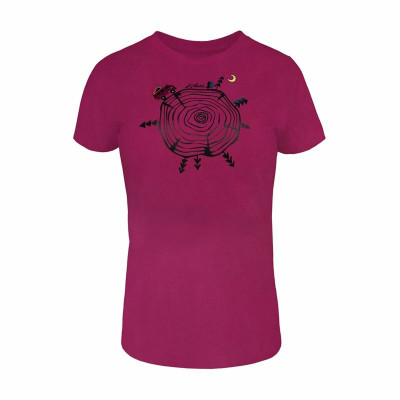 Short-sleeve Sports T-shirt Joluvi Wood W Magenta