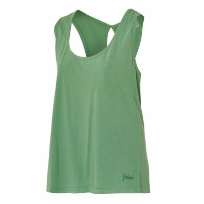 Women's Sleeveless T-shirt Joluvi Bambu Tank Mujer Verde Green Dark green