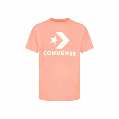 Unisex Short Sleeve T-Shirt Converse Standard Fit Center Front Large Salmon