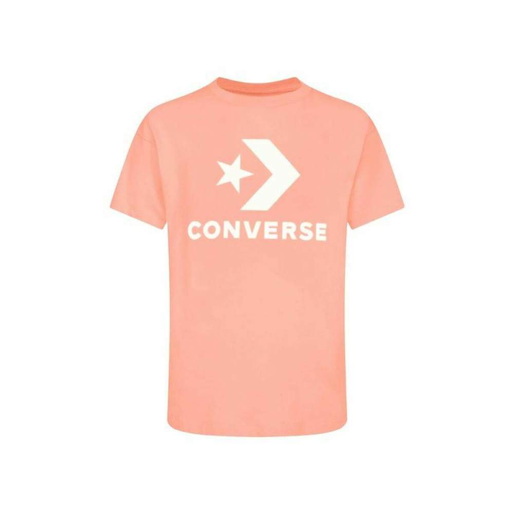 Unisex Short Sleeve T-Shirt Converse Standard Fit Center Front Large Salmon
