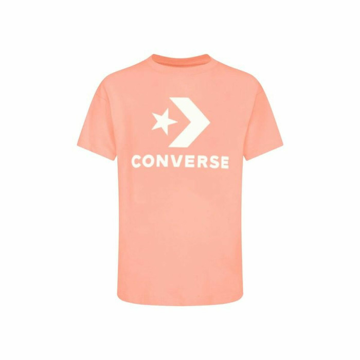 Unisex Short Sleeve T-Shirt Converse Standard Fit Center Front Large Salmon