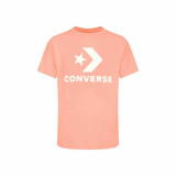 Unisex Short Sleeve T-Shirt Converse Standard Fit Center Front Large Salmon