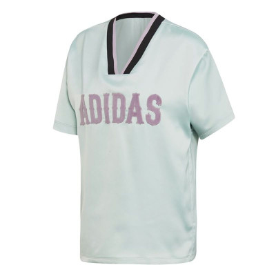 Women’s Short Sleeve T-Shirt Adidas Originals Boyfriend Aquamarine