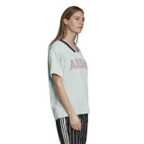 Women’s Short Sleeve T-Shirt Adidas Originals Boyfriend Aquamarine