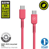USB-C to USB-C Cable Muvit for Change Magenta 0,2 m