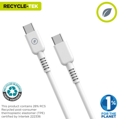 USB-C to USB-C Cable Muvit for Change White 3 m