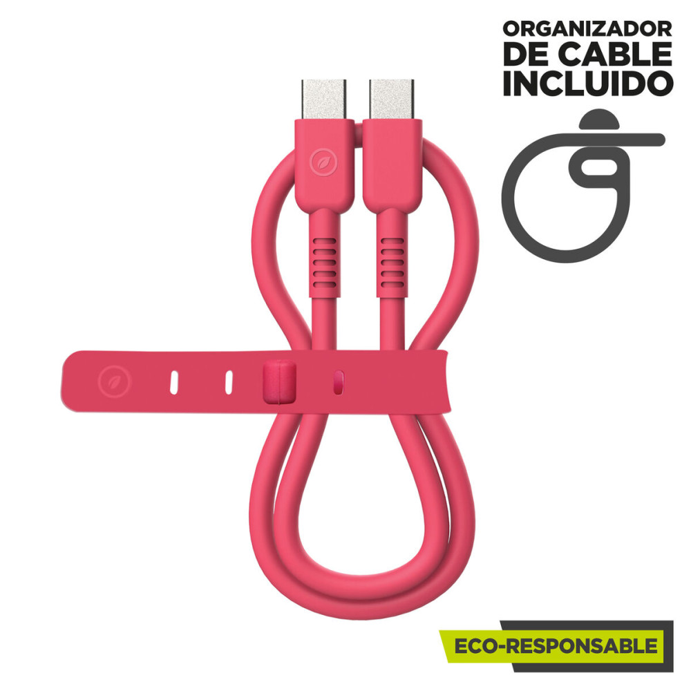 USB-C to USB-C Cable Muvit for Change Magenta 0,2 m