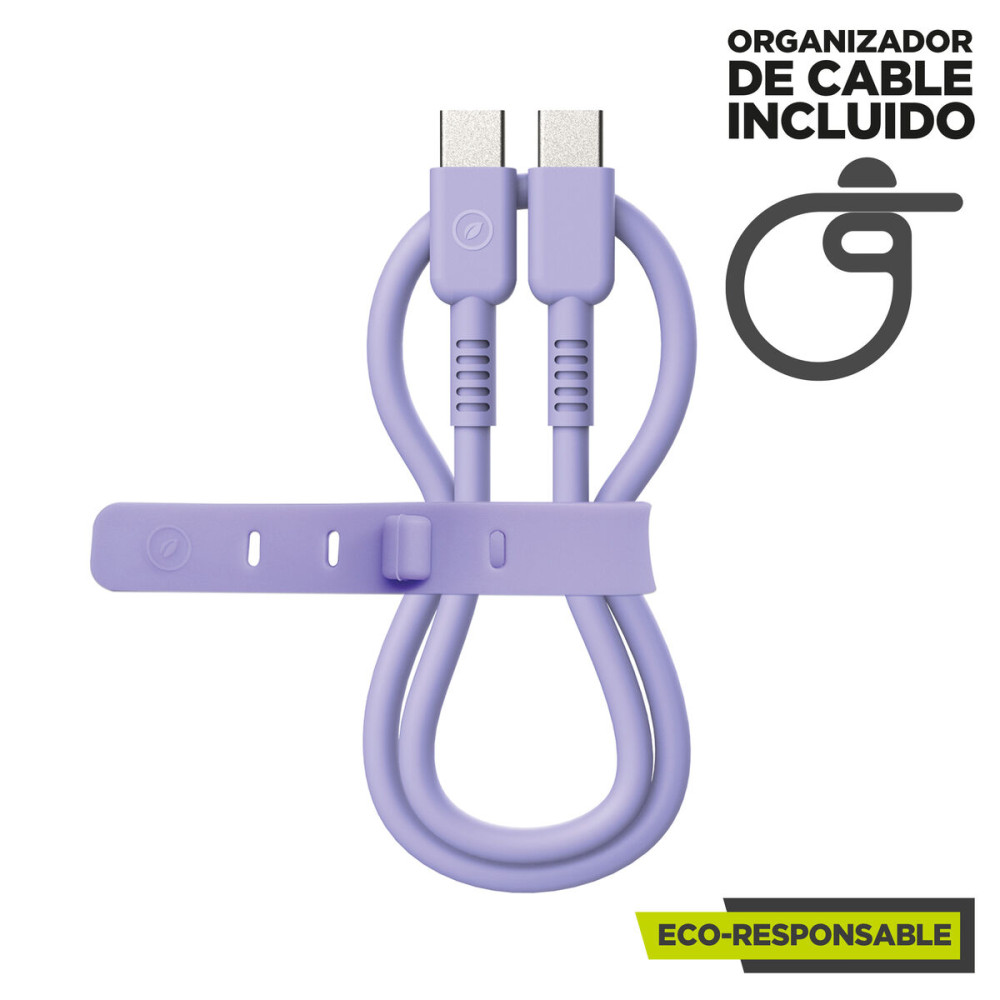 USB-C to USB-C Cable Muvit for Change Lavendar 1,2 m