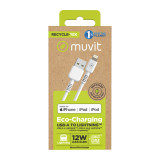 USB to Lightning Cable Muvit for Change White