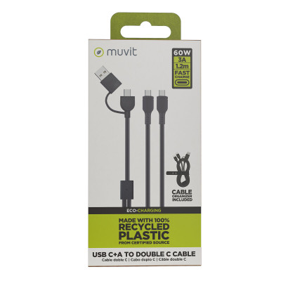 USB-C Cable Muvit for Change Black