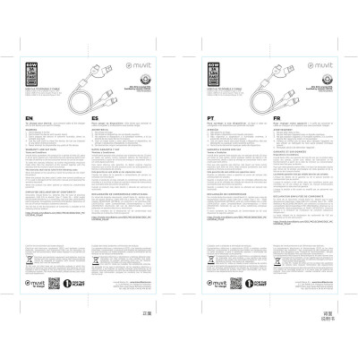 USB-C Cable Muvit for Change Black