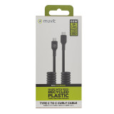 USB-C to USB-C Cable Muvit for Change Black 1,2 m