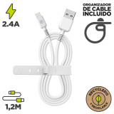 USB to Lightning Cable Muvit for Change White 1,2 m
