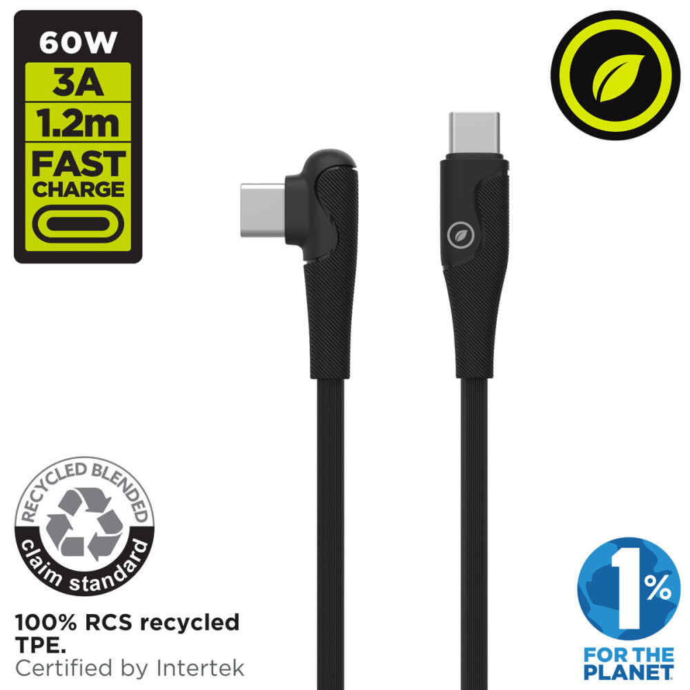 USB-C to USB-C Cable Muvit for Change Black 1,2 m