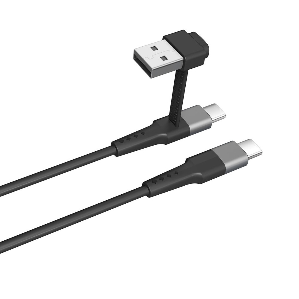USB A to USB-C Cable Muvit for Change Black