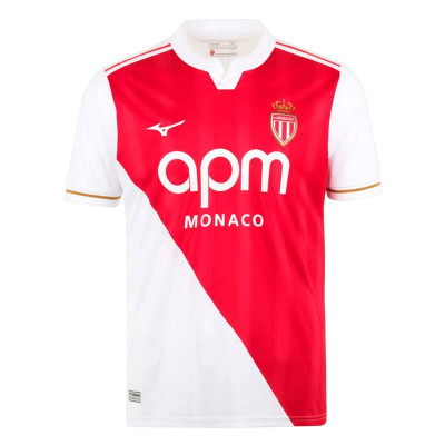 Men's Short-sleeved Football Shirt Mizuno Monaco Home