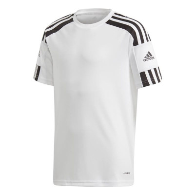 Children's Short Sleeved Football Shirt Adidas Squad 21 White