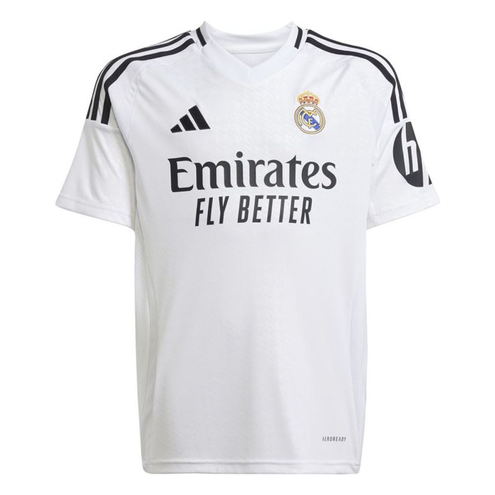 Children's Short Sleeved Football Shirt Adidas Real H Jsy White