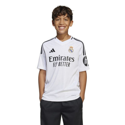 Children's Short Sleeved Football Shirt Adidas Real H Jsy White