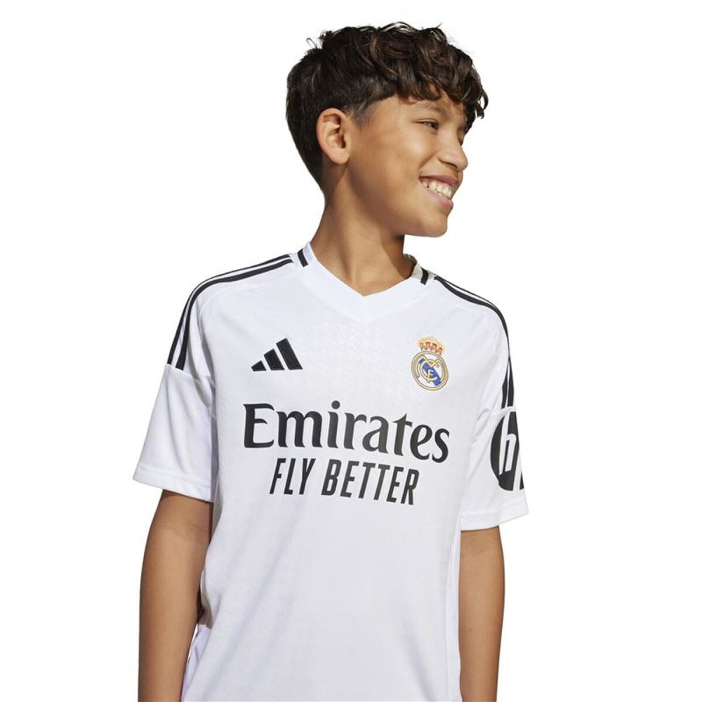 Children's Short Sleeved Football Shirt Adidas Real H Jsy White