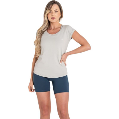 Women’s Short Sleeve T-Shirt Ditchil Light grey Fitness