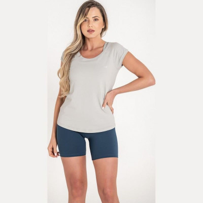 Women’s Short Sleeve T-Shirt Ditchil Light grey Fitness