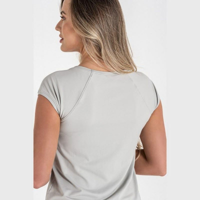 Women’s Short Sleeve T-Shirt Ditchil Light grey Fitness