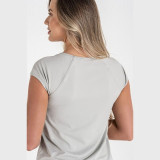 Women’s Short Sleeve T-Shirt Ditchil Light grey Fitness
