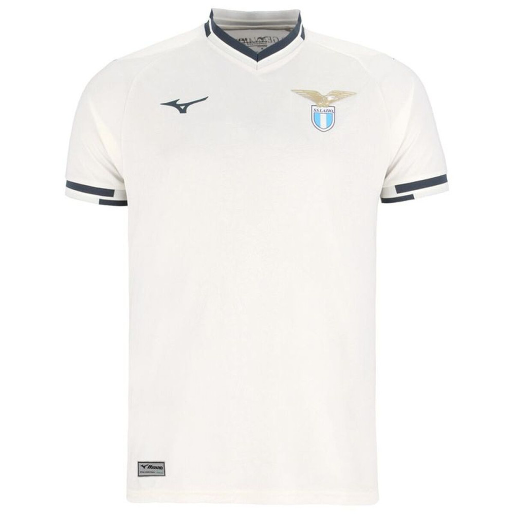 Men's Short-sleeved Football Shirt Mizuno Lazio Away White