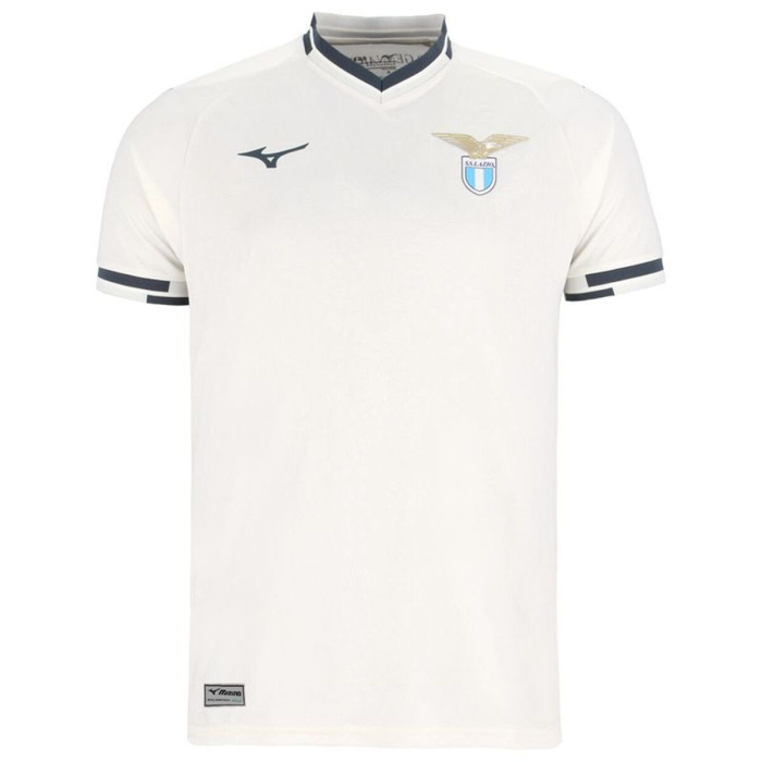 Men's Short-sleeved Football Shirt Mizuno Lazio Away White