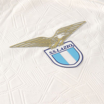 Men's Short-sleeved Football Shirt Mizuno Lazio Away White