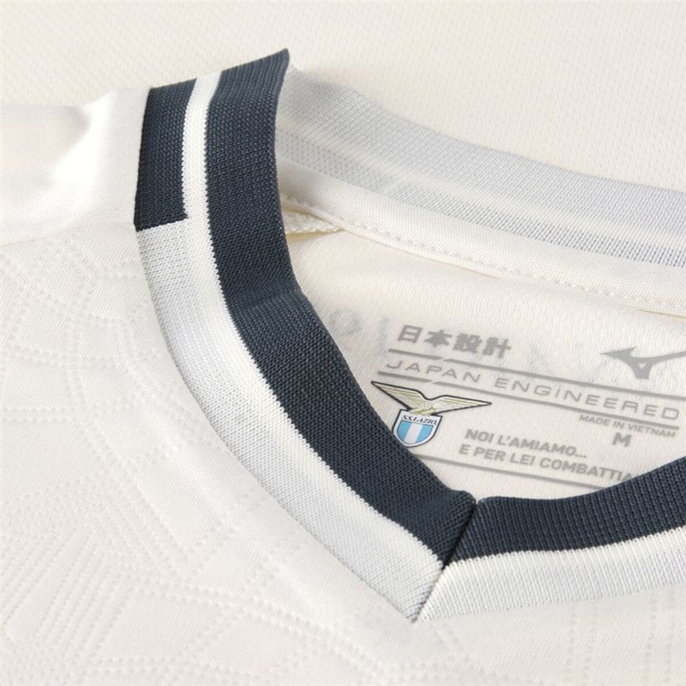 Men's Short-sleeved Football Shirt Mizuno Lazio Away White