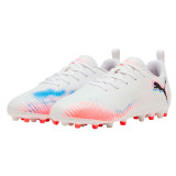 Childrens Football Boots Puma Future 8 Play Mg White