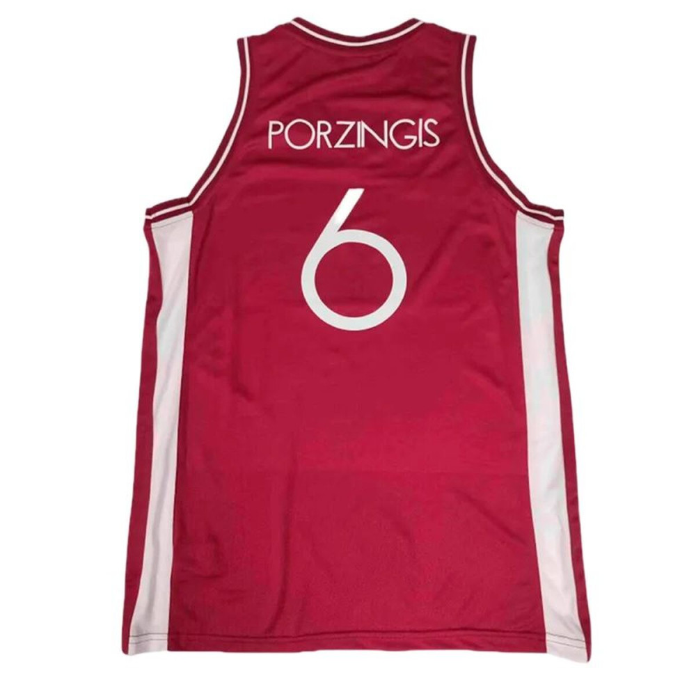 Basketball shirt Peak Latvija 6 - Porzingis White Brown