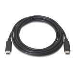 Data / Charger Cable with USB Aisens A107-0058 Black 3 m