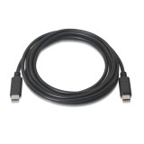Data / Charger Cable with USB Aisens A107-0058 Black 3 m