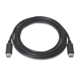 Data / Charger Cable with USB Aisens A107-0058 Black 3 m