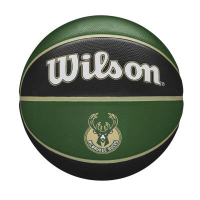 Basketball Ball Wilson NBA Team Tribute Milwakee 7 Green Natural rubber (Size 7)
