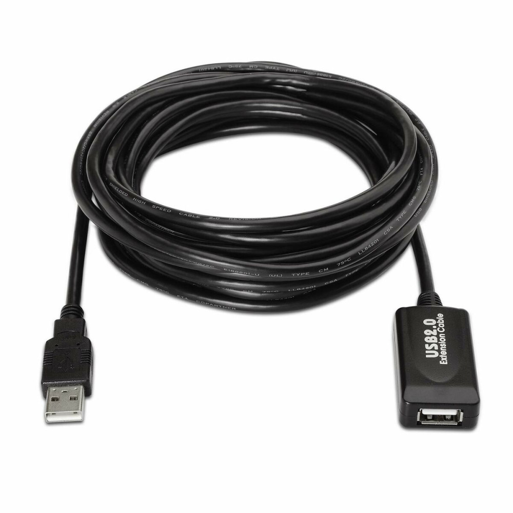 USB 2.0 Cable Aisens A101-0019 Black 10 m