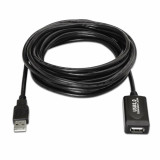 USB 2.0 Cable Aisens A101-0019 Black 10 m