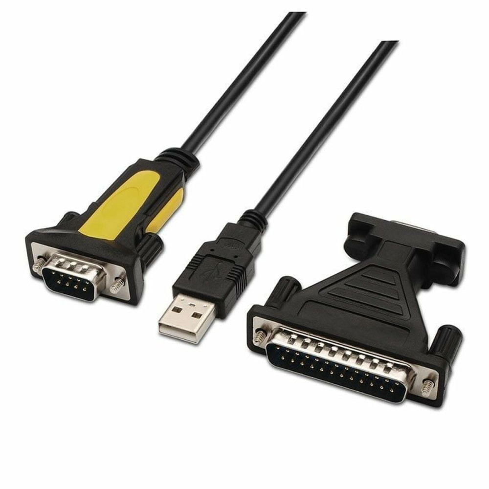 Data / Charger Cable with USB Aisens A104-0039 1,8 m Black