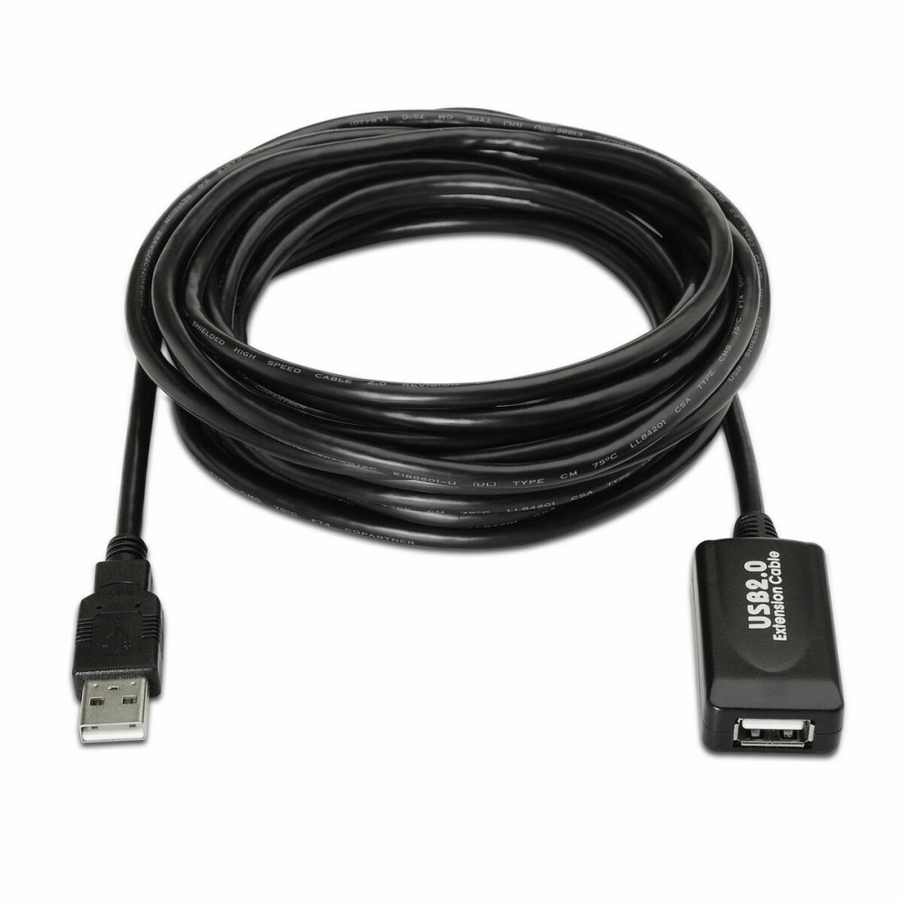 USB 2.0 Cable Aisens A101-0019 Black 10 m