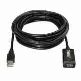 USB 2.0 Cable Aisens A101-0019 Black 10 m