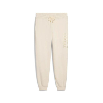 Long Sports Trousers Puma Maximal Metallic Com Beige Lady