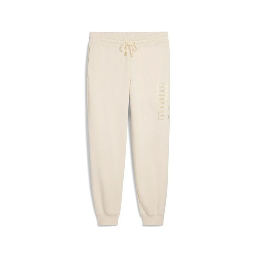 Long Sports Trousers Puma Maximal Metallic Com Beige Lady