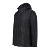 Men's Sports Jacket Campagnolo Zip Hood Detachable Inn Black