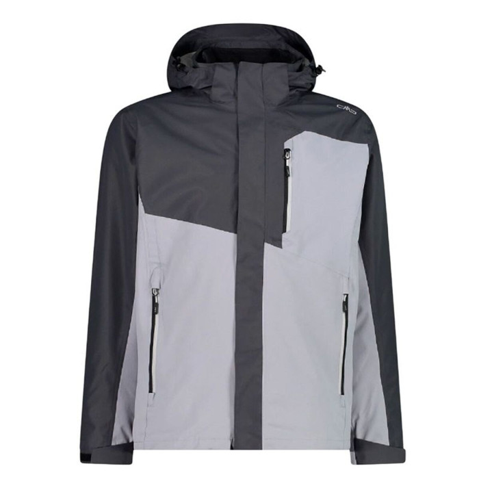 Men's Sports Jacket Campagnolo CMP Man Zip Detachable Inn Grey