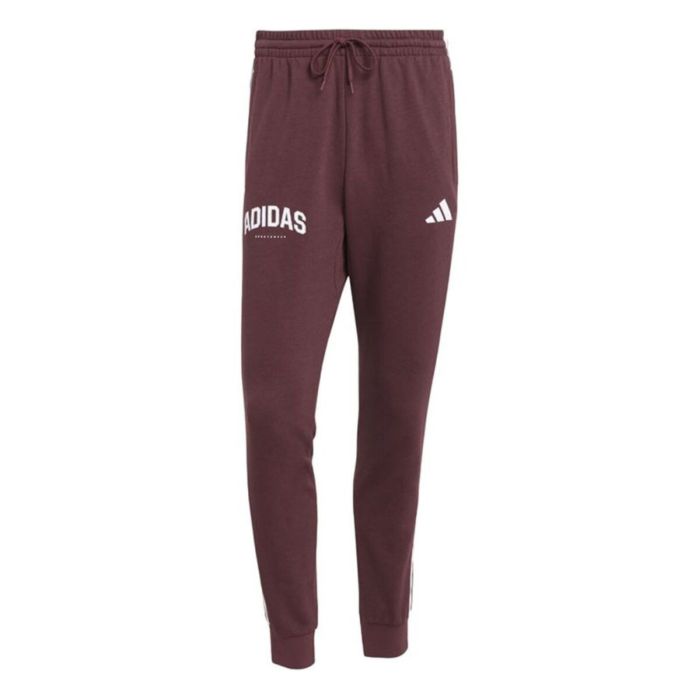 Long Sports Trousers Adidas 3 Bandas Burgundy Men