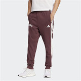 Long Sports Trousers Adidas 3 Bandas Burgundy Men