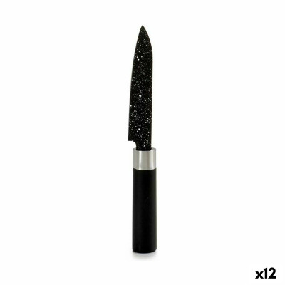 Peeler Knife Kinvara Black Stainless steel Plastic 2,5 x 20,5 x 1,7 cm 20,5 x 1,7 x 2,5 cm Marble (12 Units)